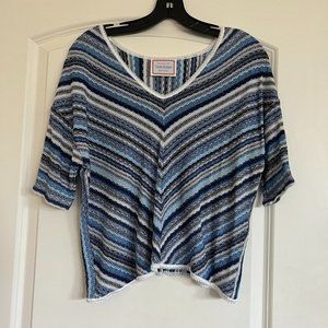 Gran Sasso Blue and White top